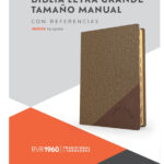 Biblia RVR1960/ Tamaño Manual Letra Grade Café Dúo Tono con Índice