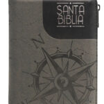 Biblia /RVR026cZTILM Gris-Negro Canto Plateado/Cierre