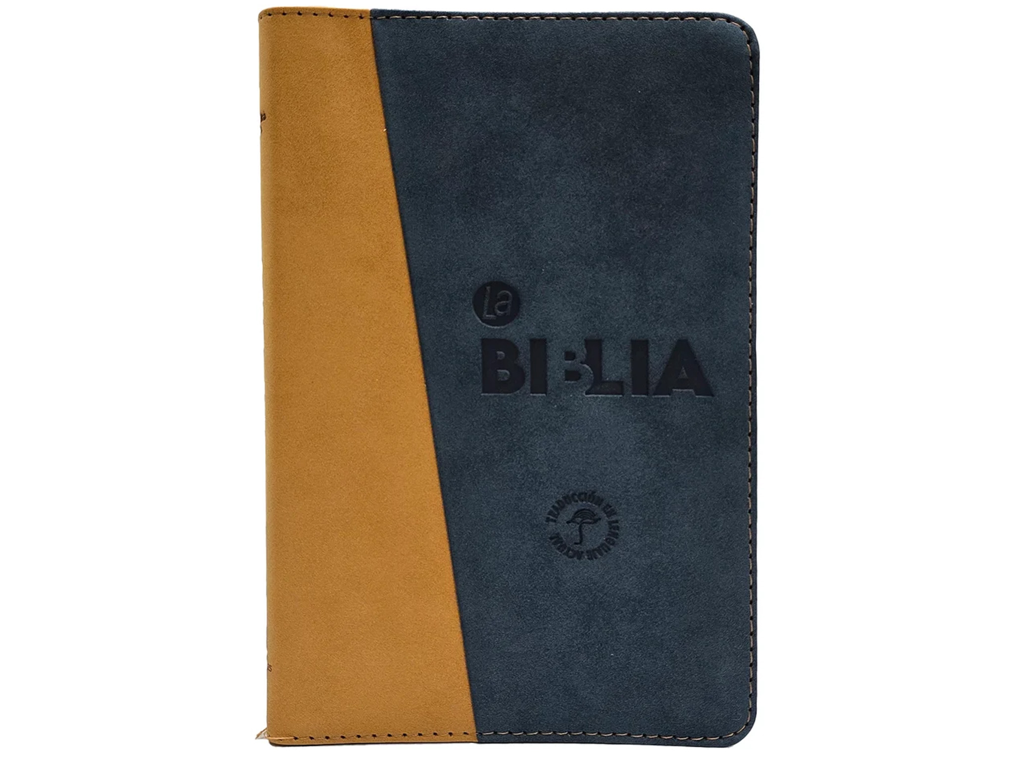 9789587459609_FRENTE_0e097cc2-c2cd-47bc-beae-0d2ac3509864 Biblia/TLA066LG/ Azul Oscuro Cafe/ Canto Dorado - Imagen 1
